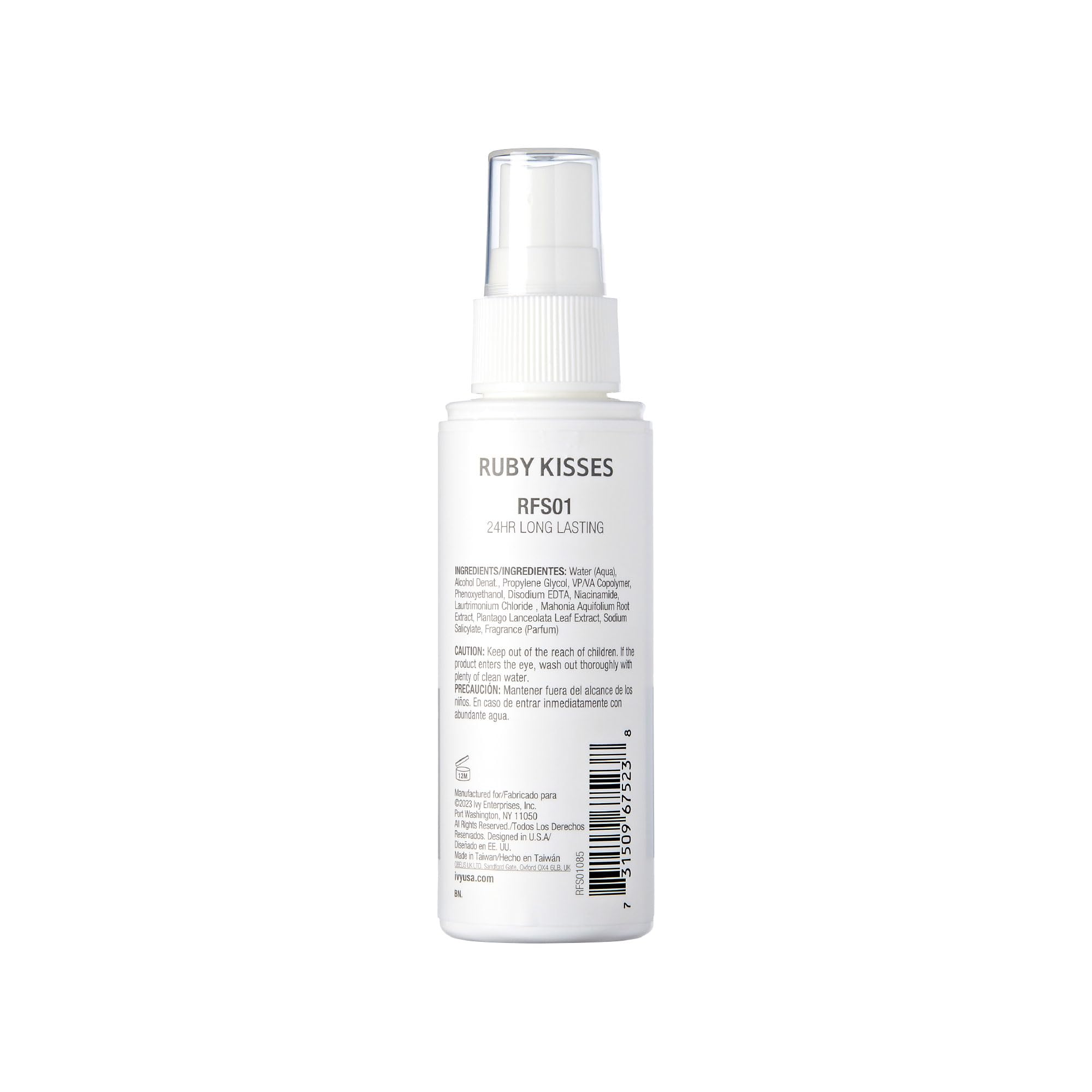 Ruby Kisses Setting Spray acabado mate para un look duradero y controlado.