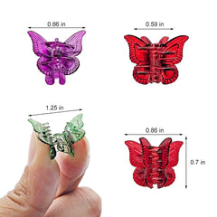 Ruocce clip cabello mariposa mini transparente, ideal para peinados rápidos.