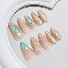 Pegamento gel RUOKEXIN para fijar uñas con acabado duradero.