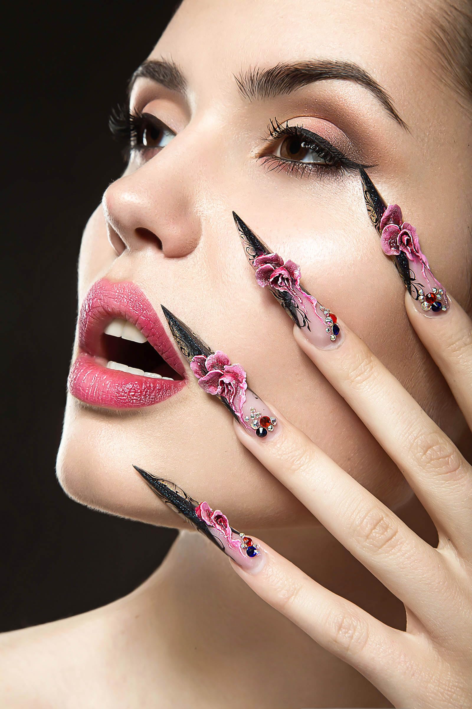 RUOKEXIN set herramientas uñas acrílicas frances brillo para nail art