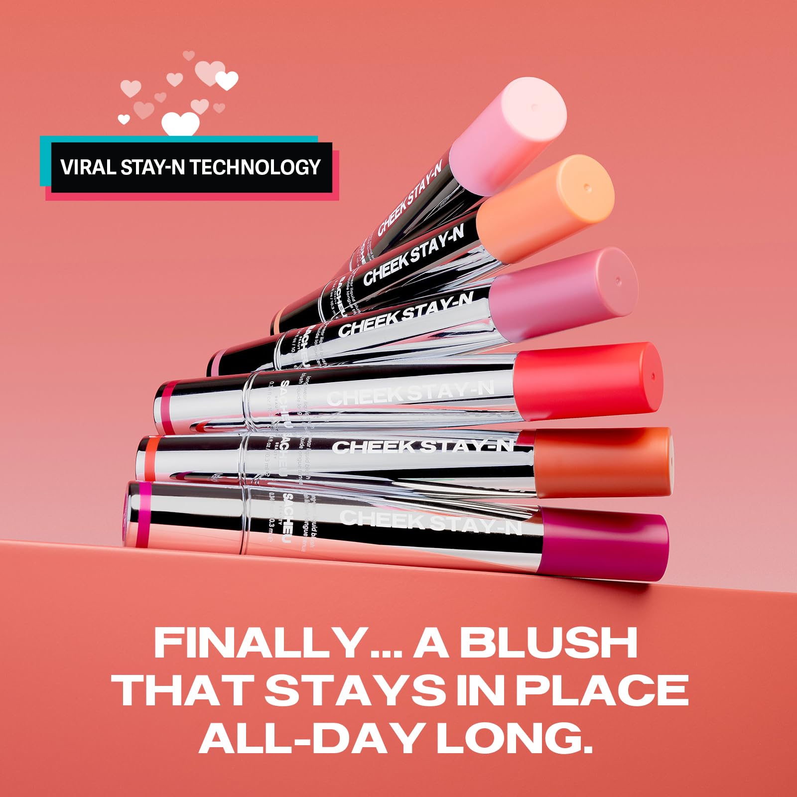 Uso diario del rubor Sacheu Cheek STAY-N para mejillas saludables.