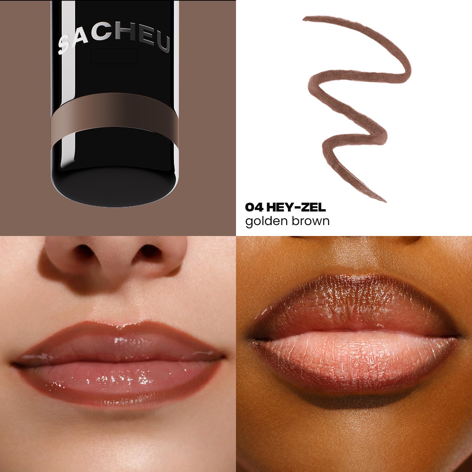 Sacheu delineador labios STAY-N, textura tintada que permanece sin transferencia.