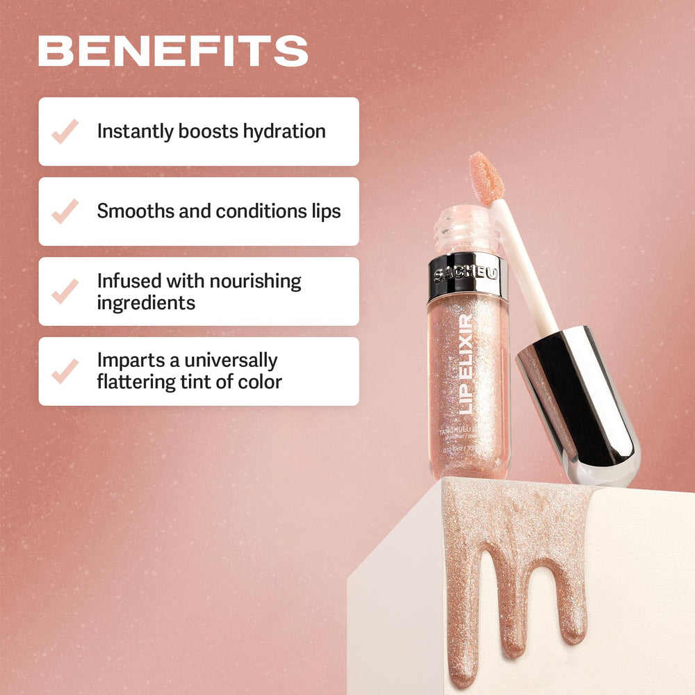 Sacheu Lip Elixir aplicador suave facilita aplicación precisa.