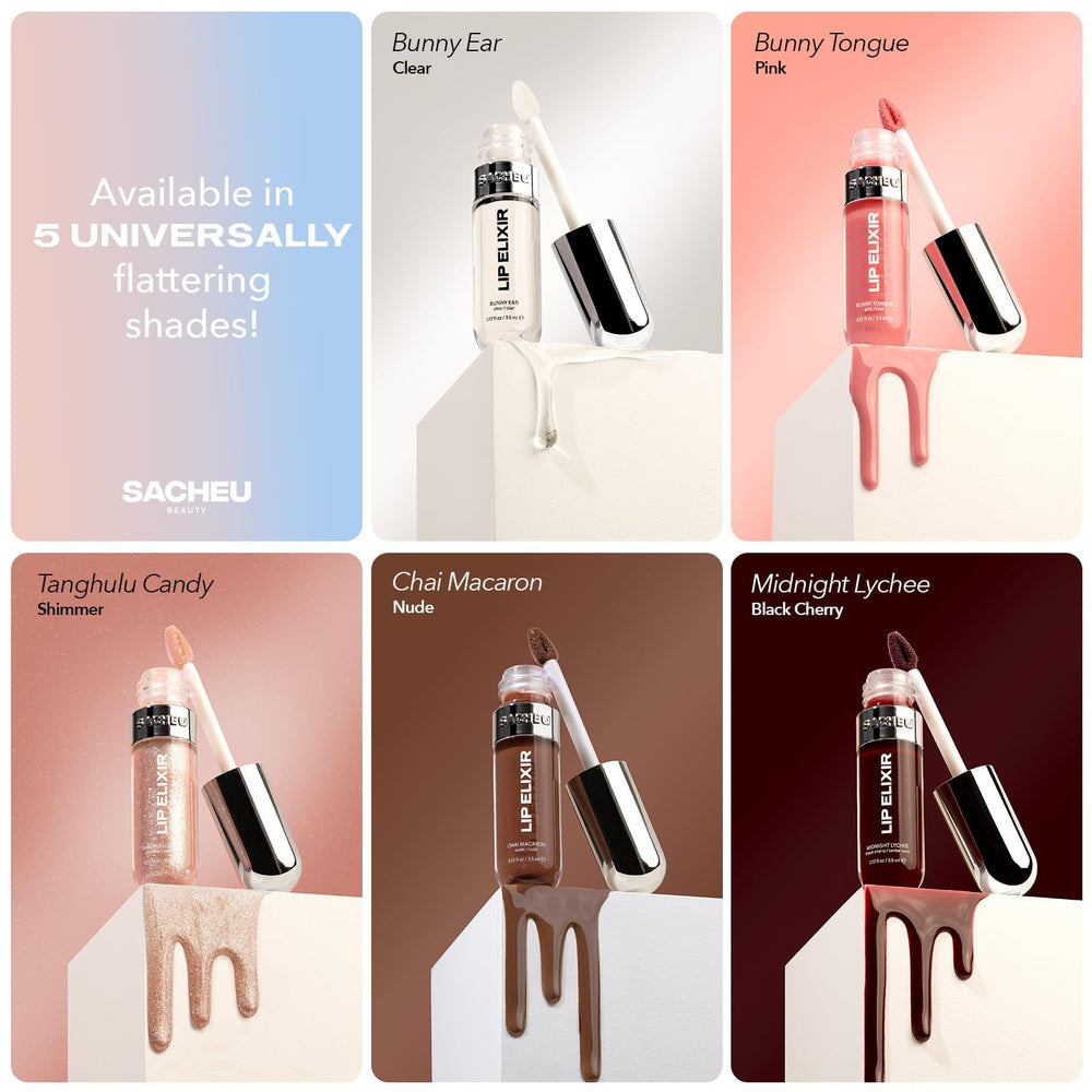 Sacheu Lip Elixir combina con delineador Stay-N para efecto definido.