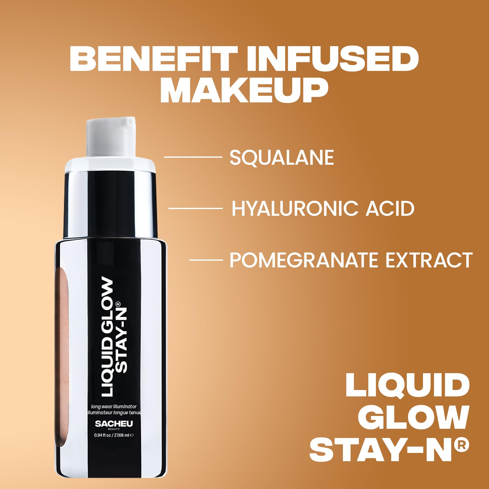 Sacheu Liquid Glow STAY-N bronceador sutil para rostro con calidez natural.