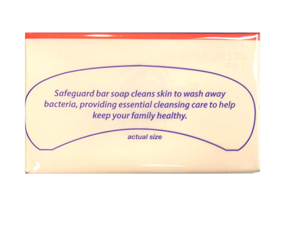 Safeguard barra antibacterial sin fragancia, ideal para piel sensible.