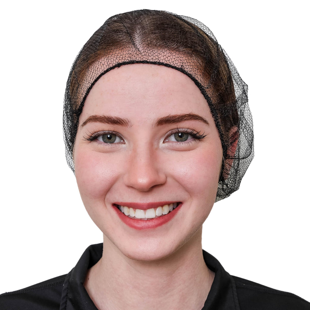 SAFEKO red de cabello panal negro, cobertura completa para entornos de comida.