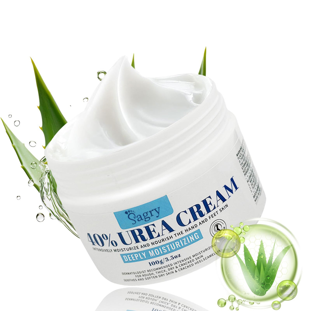 Sagry Crema Urea 40% para pies: hidratación intensa para piel seca.