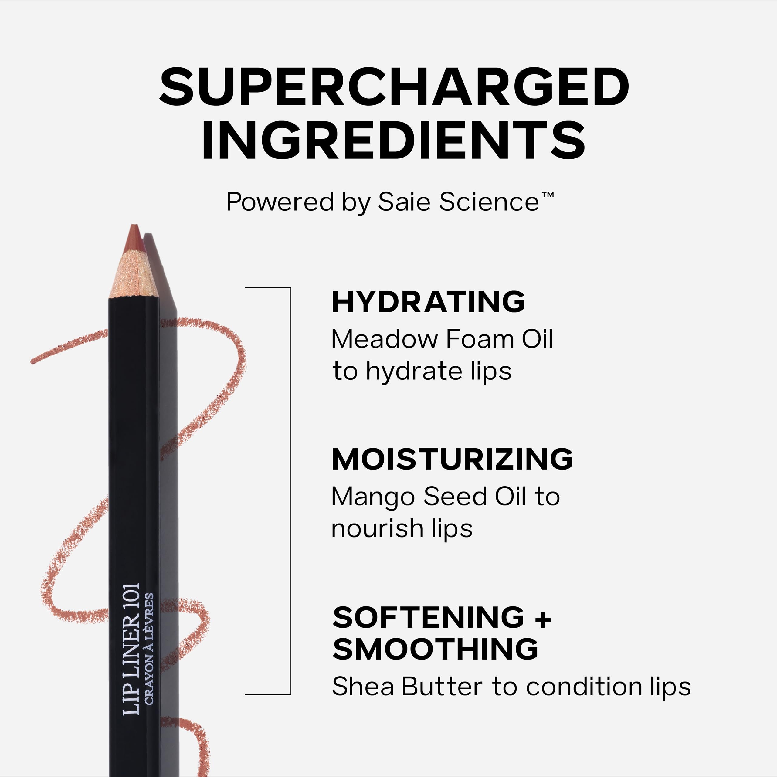 Saie Lip Liner 101: definición natural siguiendo la forma de tus labios.