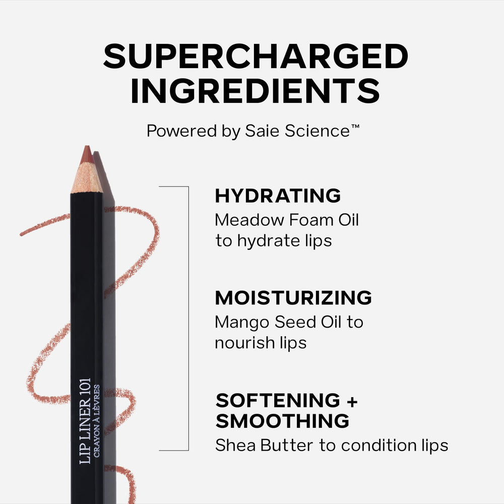 Saie Lip Liner 101: definición natural siguiendo la forma de tus labios.