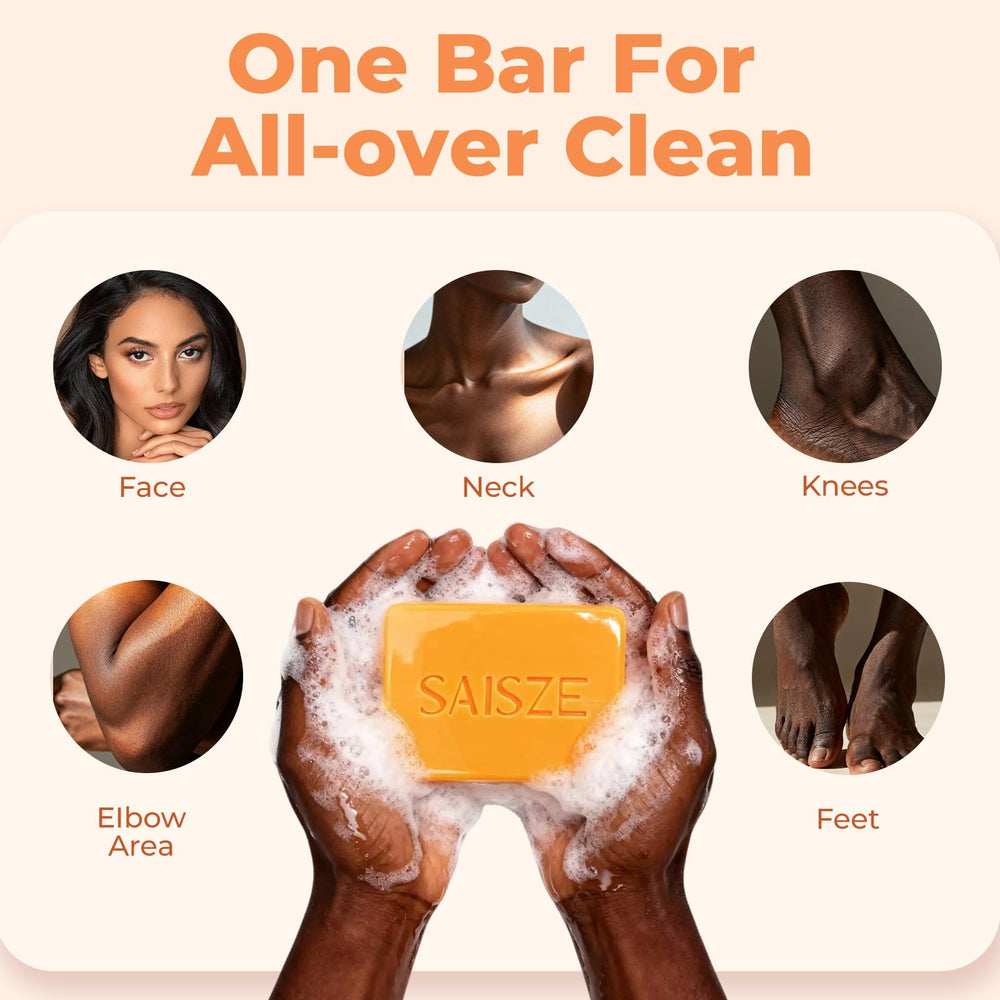 SAISZE Jabon Kojico Turmerico con Shea y Glicerina: nutrición suave para piel