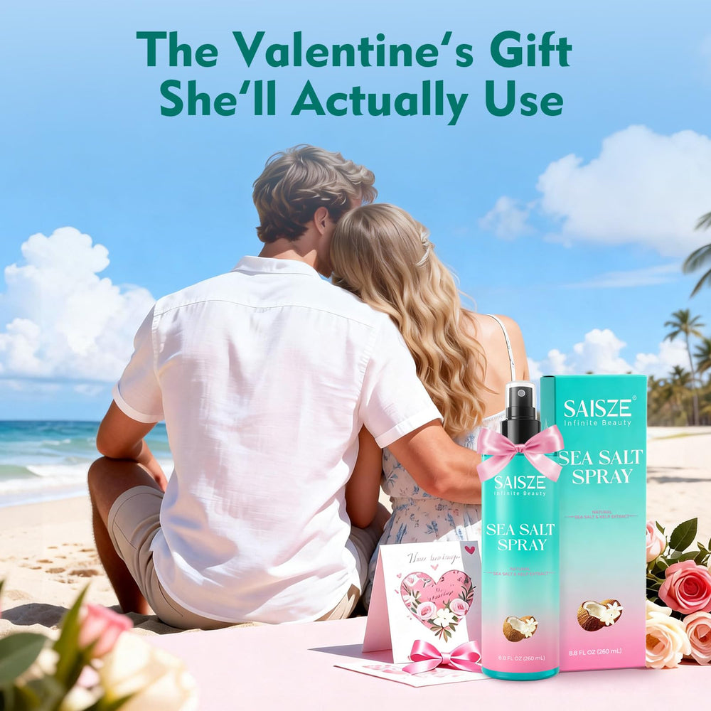 SAISZE Sea Salt Spray, aplicación para volumen ligero y definición sin esfuerzo.