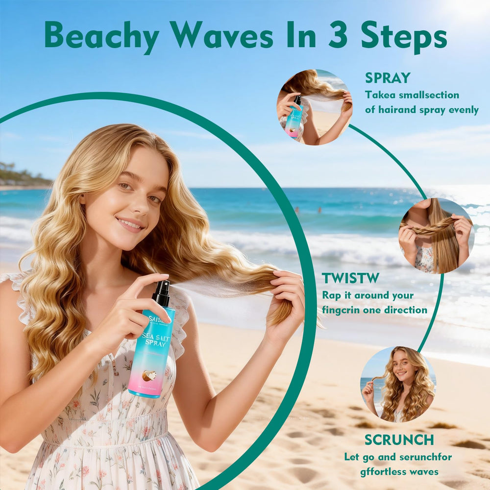 SAISZE Sea Salt Spray, volumen y textura para cabello fino.