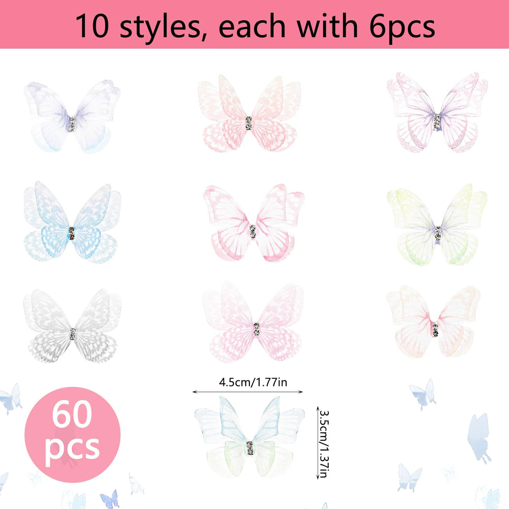 Mariposas 3D de malla Salbsever para efecto tridimensional duradero