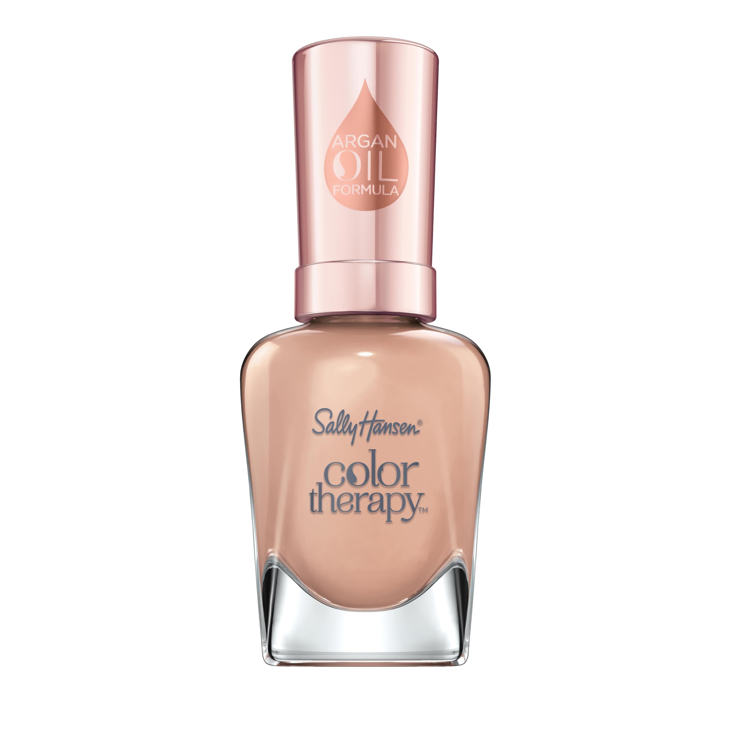 Esmalte Sally Hansen Color Therapy tono nude en botella para look diario