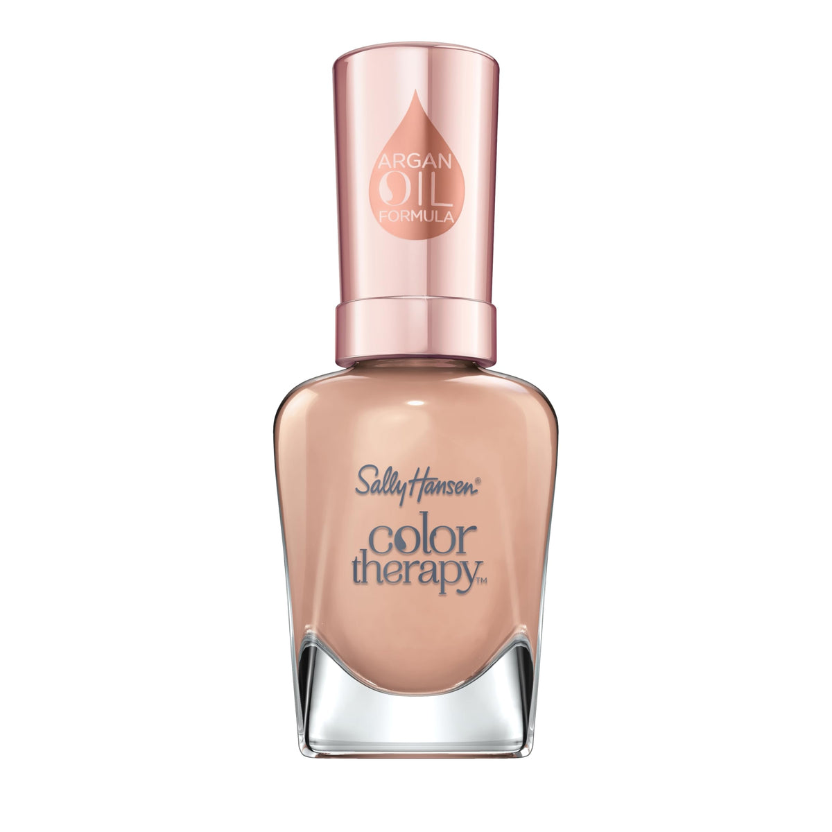 Esmalte Sally Hansen Color Therapy tono nude en botella para look diario