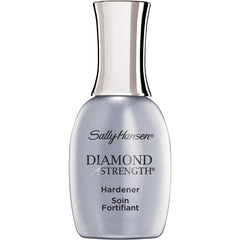 Sally Hansen Fuerza Diamante: botella de endurecedor claro para uñas frágiles y protección.