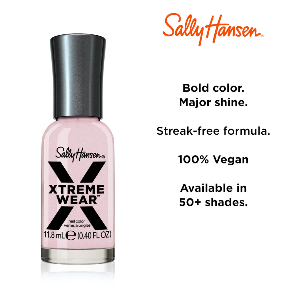 Color de larga duración con Sally Hansen Xtreme Wear para mani duradera.