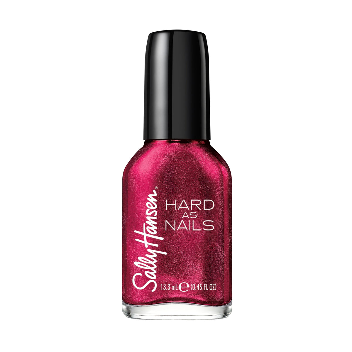 Sally Hansen Hard as Nails Corazón Inquebrantable botella con esmalte de color duradero.