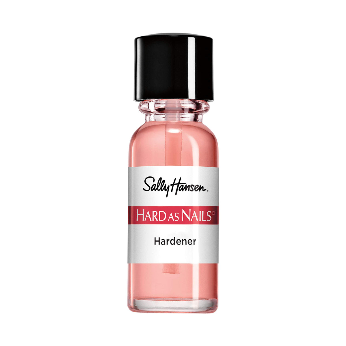 Sally Hansen Hard As Nails Natural Tint: botella en primer plano para fortalecimiento de uñas.