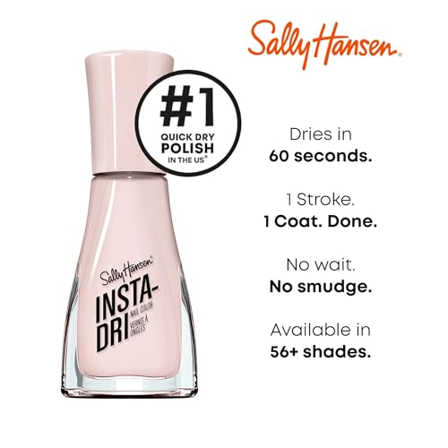 Sally Hansen Insta-Dri 239 In a Blush: fórmula 3 en 1 con base y top coat integrados.