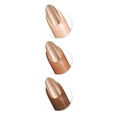 Sally Hansen Insta-Dri capa cromada dorado, secado en 60 segundos para manicuras rápidas.