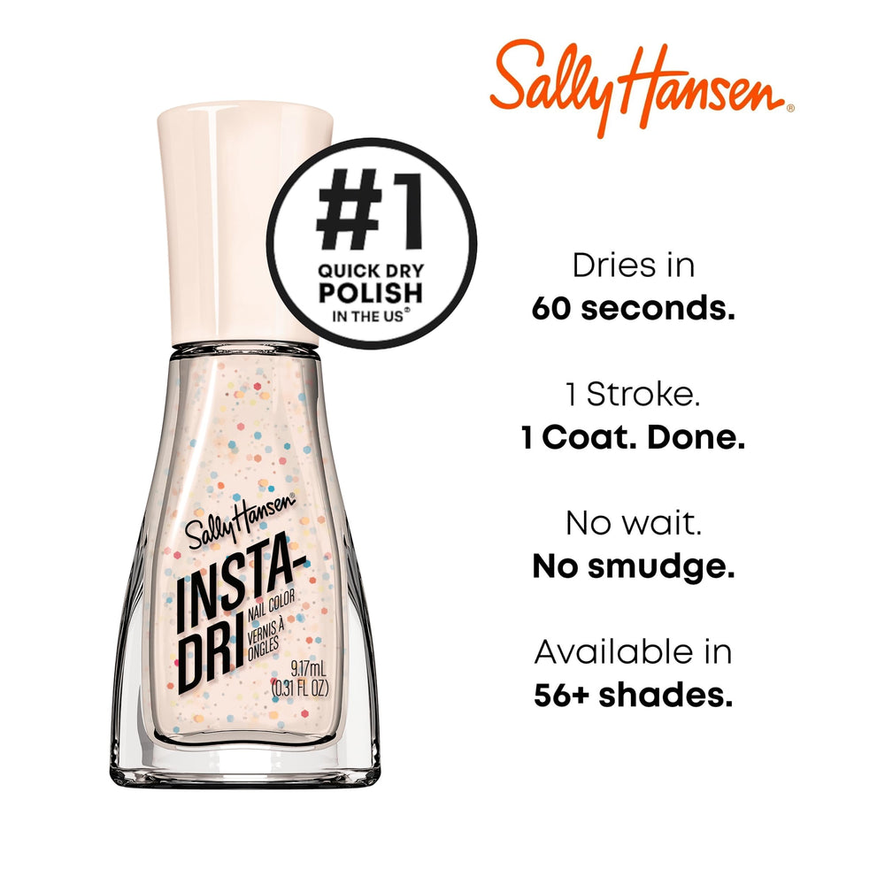Sally Hansen Insta-Dri Sprinkle: acabado brillante que dura más sin dejar manchas.