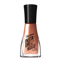 Sally Hansen Insta-Dri Chrome Copper Crush: botella con acabado cromado cobre, brillo duradero.