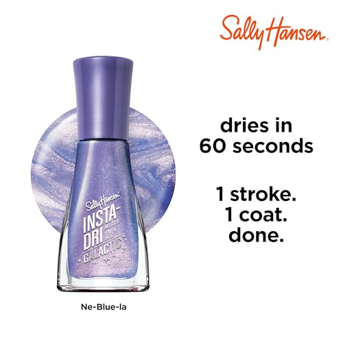 Efecto holográfico de Sally Hansen Insta-Dri para uñas relucientes.