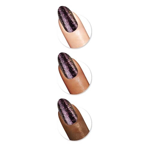 Sally Hansen Insta-Dri, efecto purpurina rosado que realza cualquier uña.