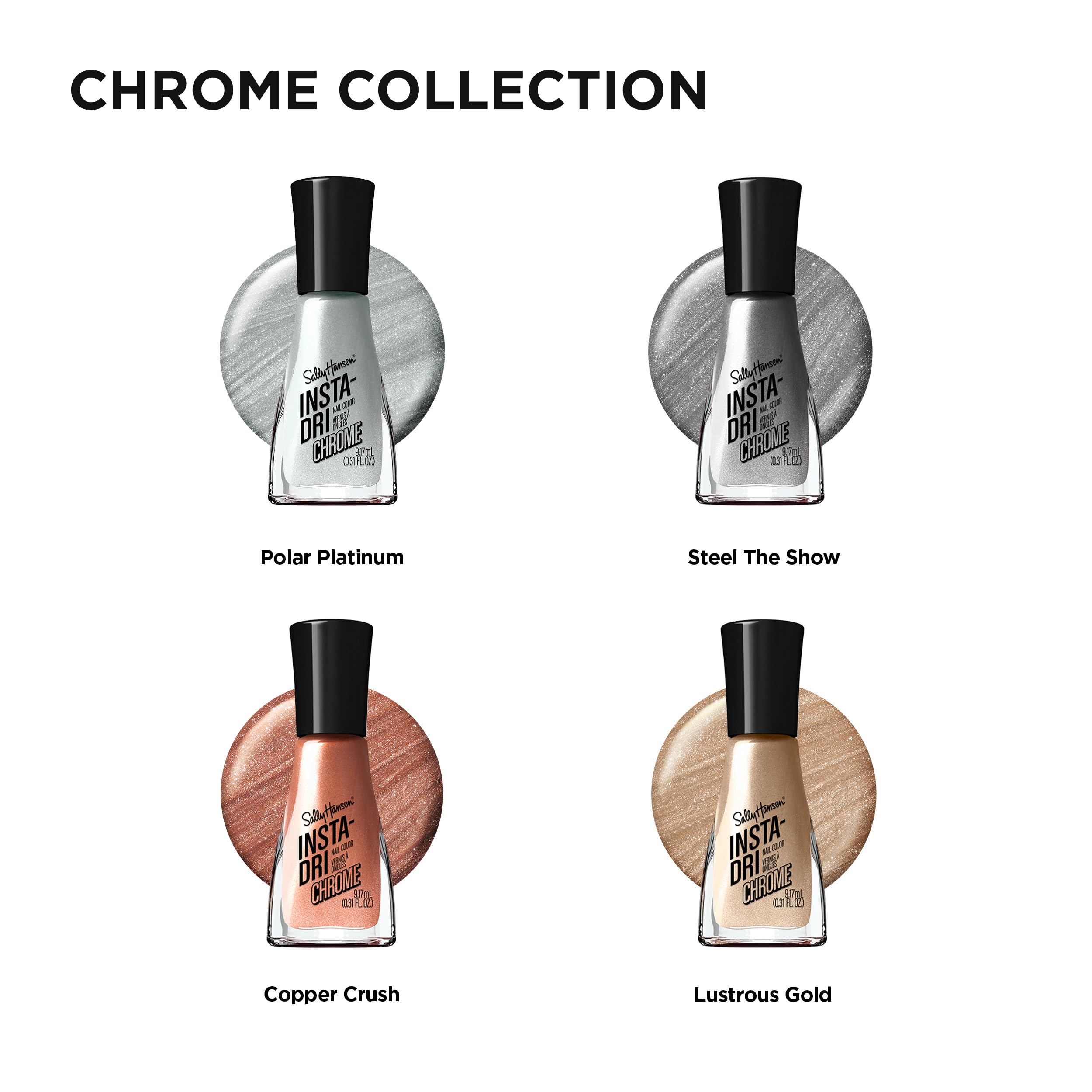 Aplicacion precisa gracias a la brocha de Sally Hansen Insta-Dri Chrome.