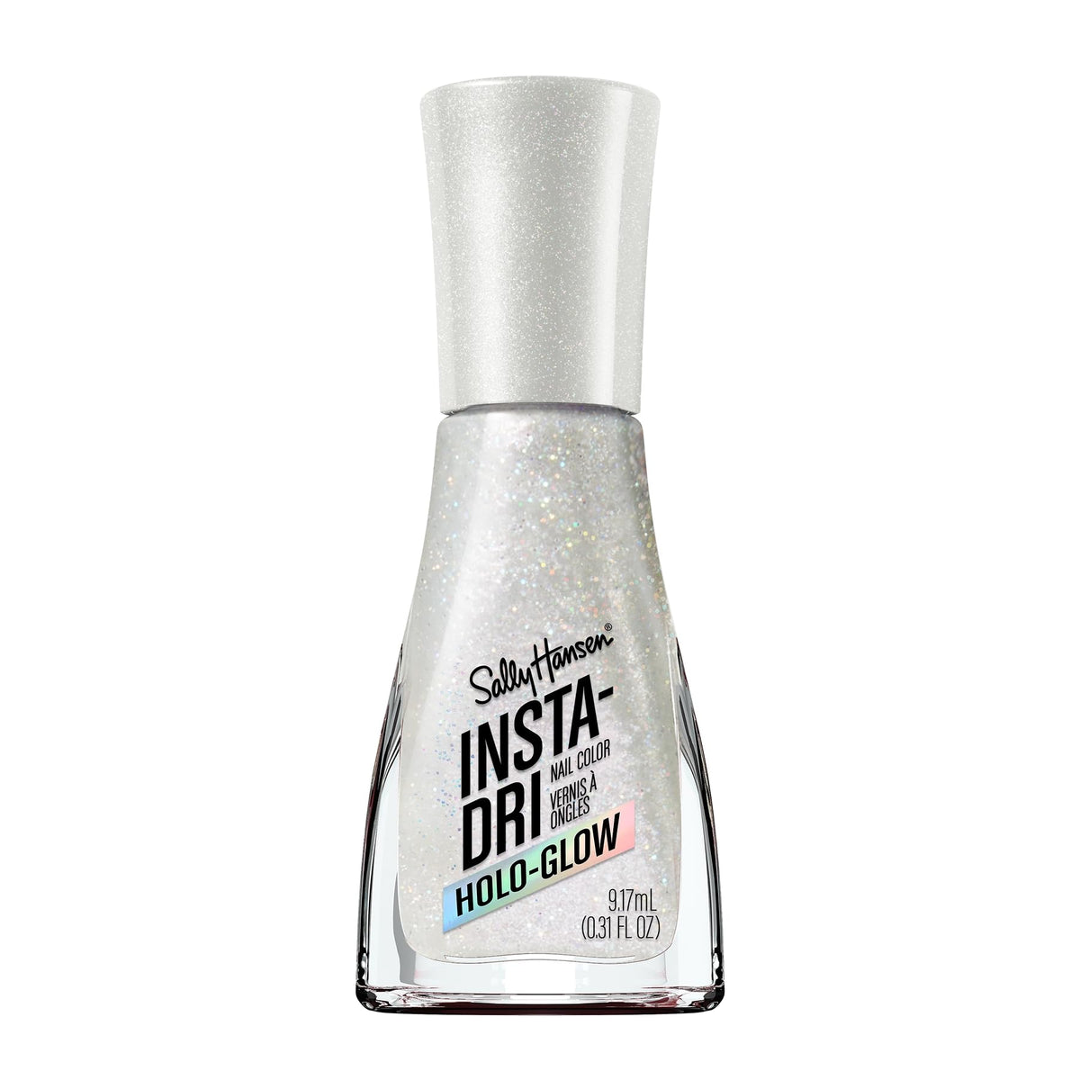 Sally Hansen Insta-Dri Holo-Glow: brillo holográfico y secado rápido para uñas.