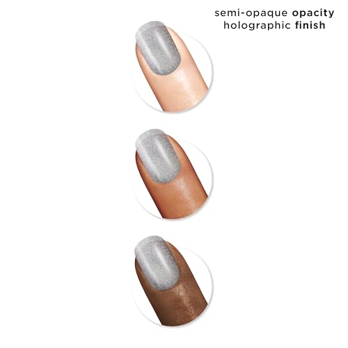 Sally Hansen Insta-Dri Holo-Glow: muestra de tono semi-opaico para un acabado suave.