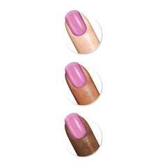 Uñas con Sally Hansen Insta-Dri muestran color vibrante y acabado liso.