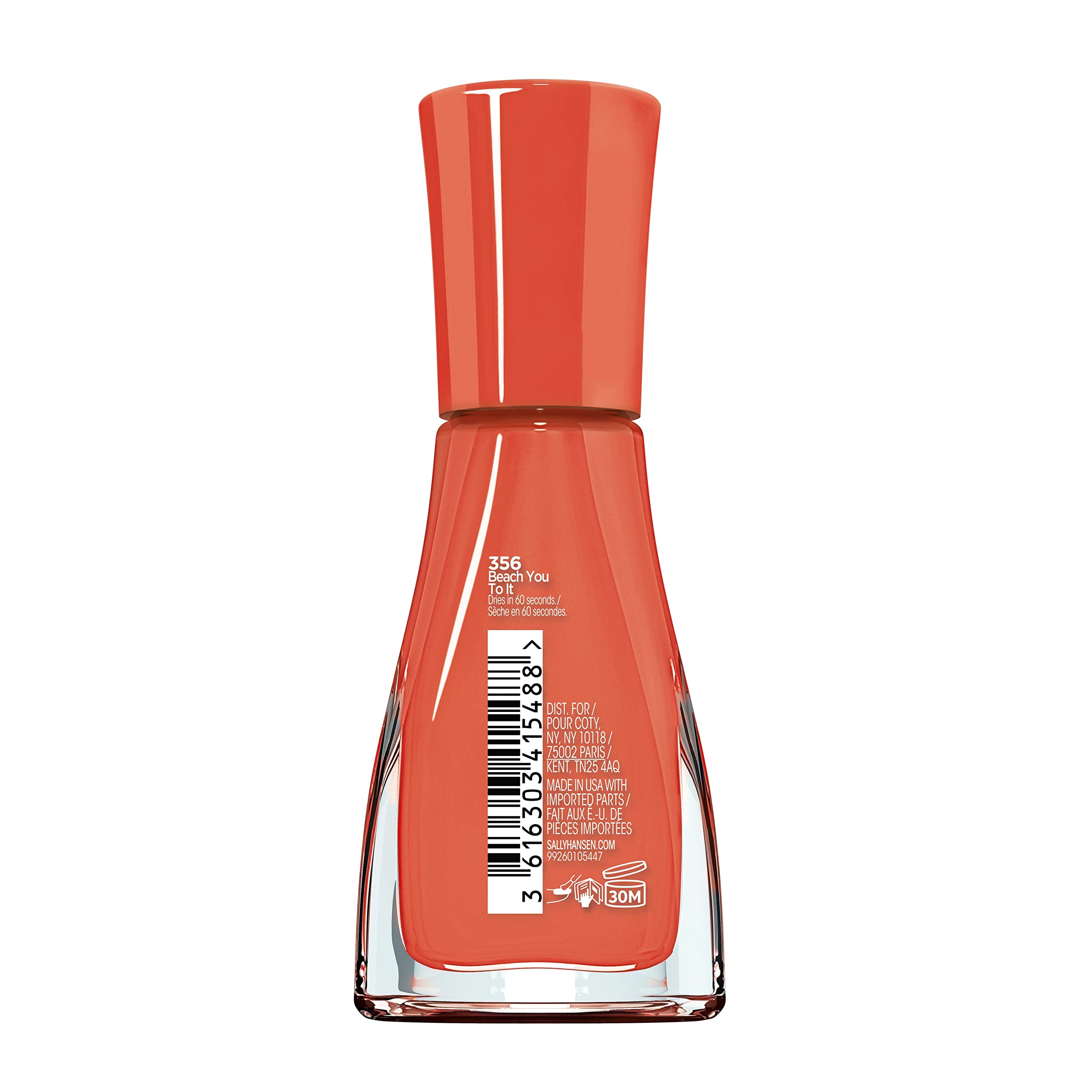 Pincel de precisión de Sally Hansen Insta-Dri para aplicación limpia.