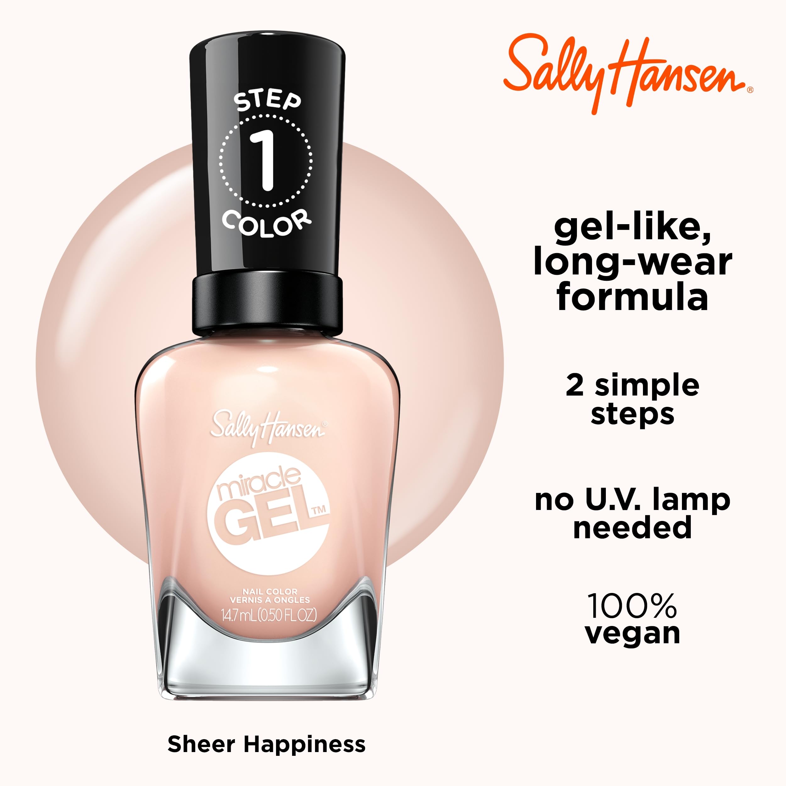 Sally Hansen Miracle Gel: brillo duradero de 8 días en uñas