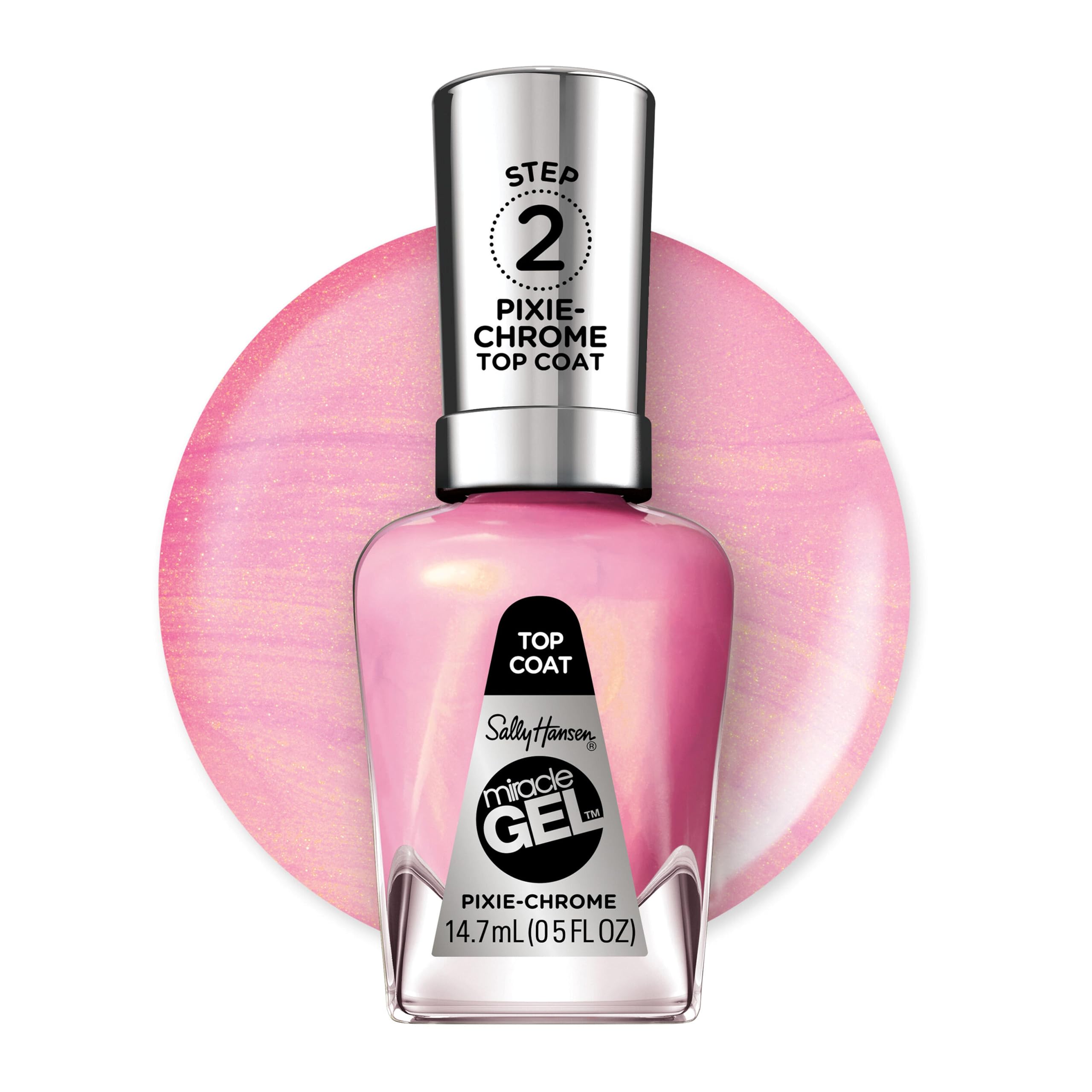 Sally Hansen Miracle Gel Pixie Chrome botella con acabado cromado translúcido