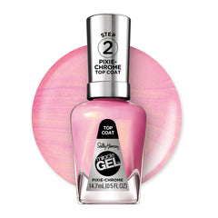 Sally Hansen Miracle Gel Pixie Chrome botella con acabado cromado translúcido