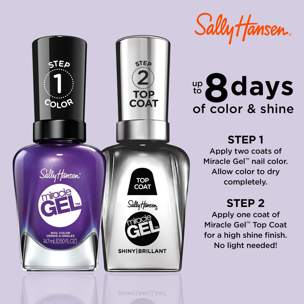 Sally Hansen Miracle Gel: color que dura varios días manteniendo el brillo.