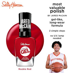 Sally Hansen Miracle Gel x Jared McCain Rookie Red: textura cremosa para color uniforme.