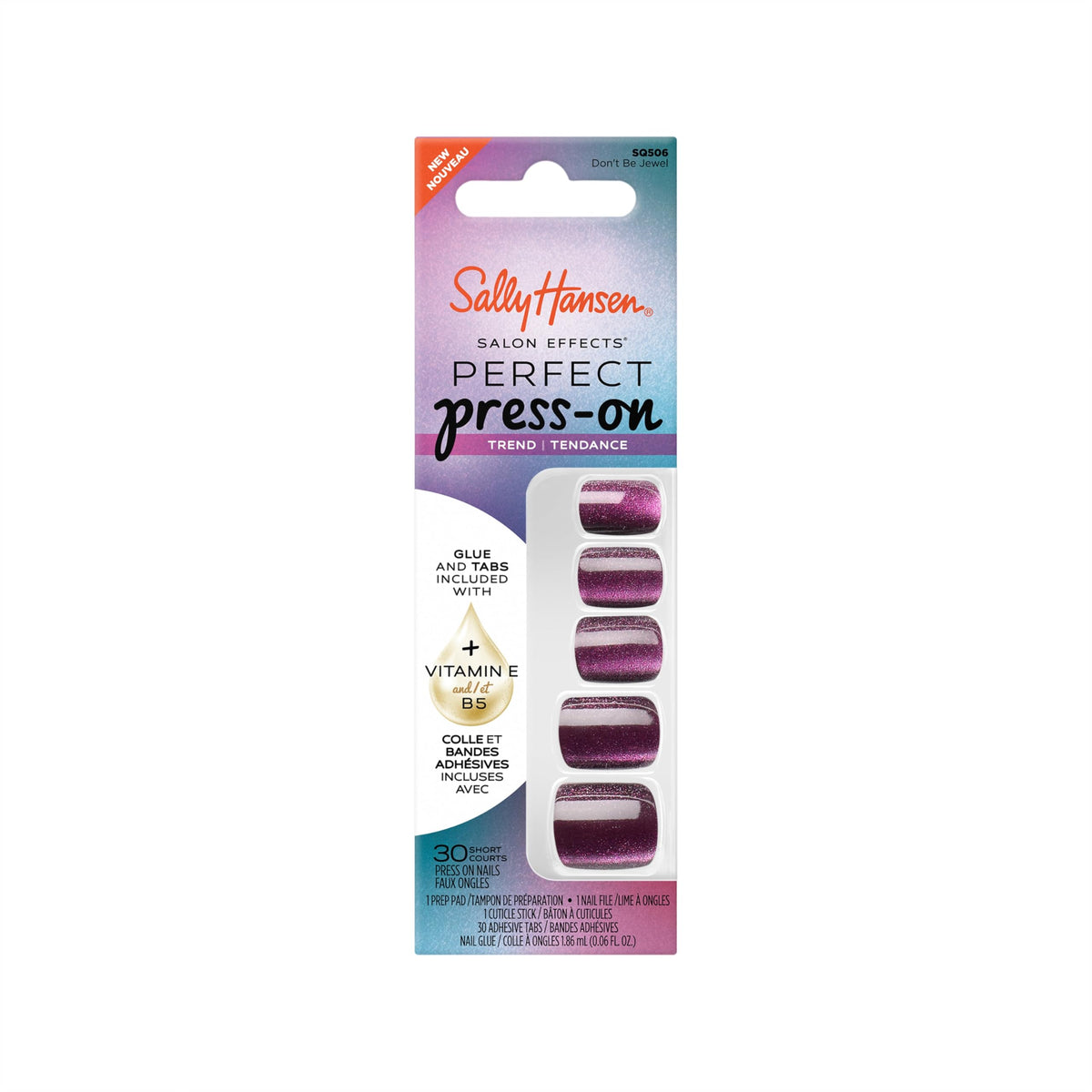 Caja de Sally Hansen Salon Effects lista para elegir diseño de uñas