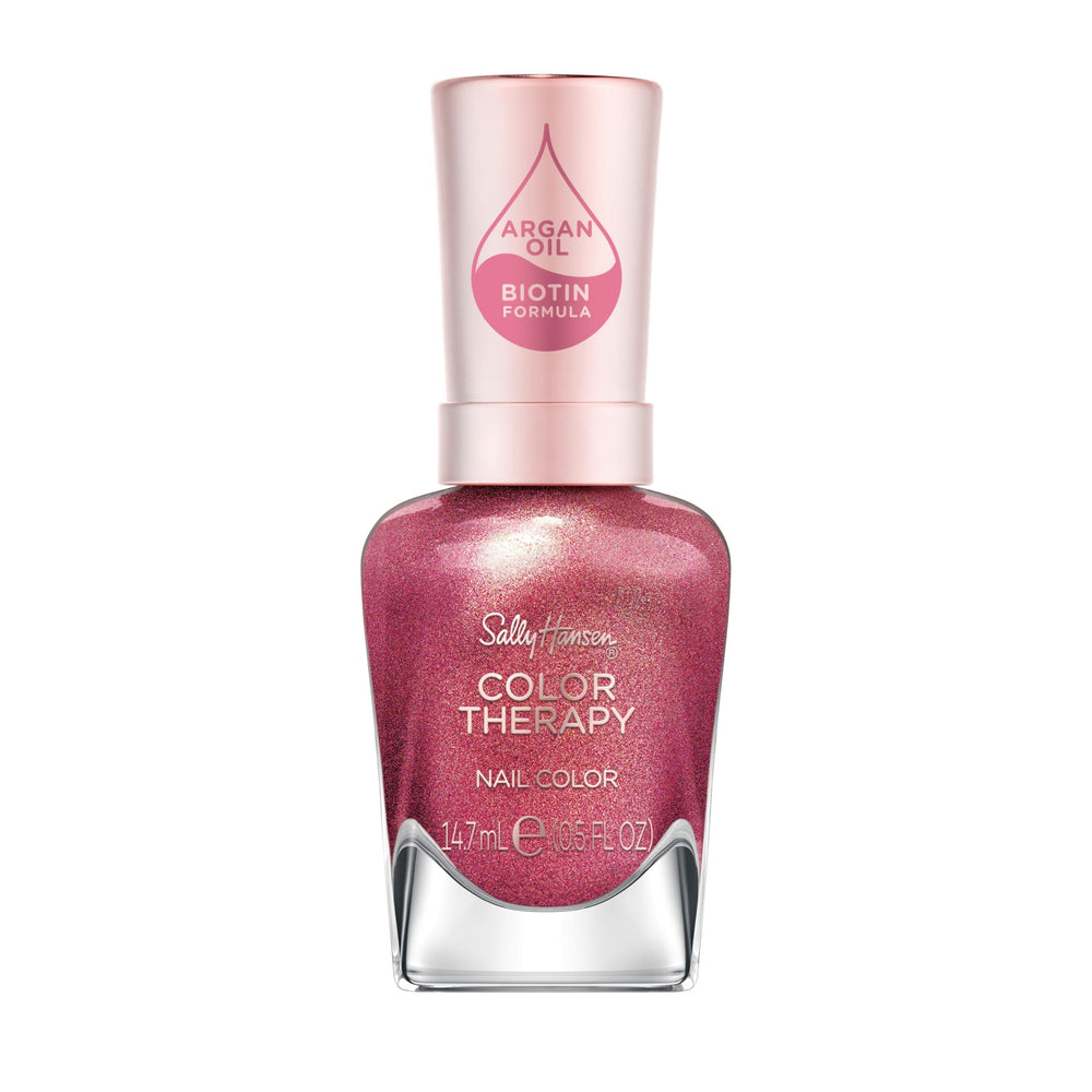 Sally Hansen Pomegratitude: botella cercana mostrando color y brillo nutritivo.