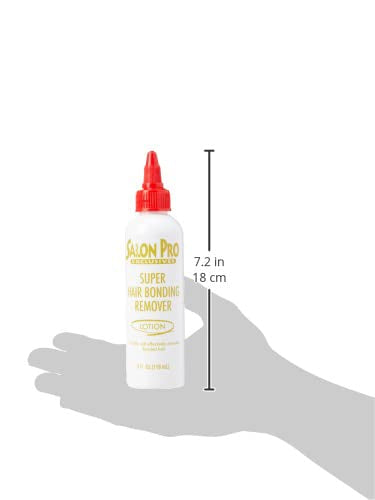 Aplicación suave con Salon Pro para remover pegamento capilar sin tirones.