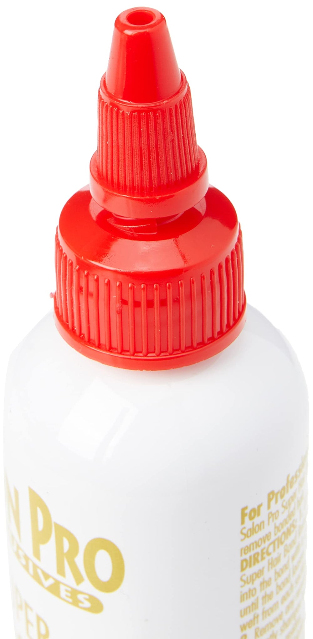 Botella Salon Pro, remedio para quitar pegamento capilar de forma segura.