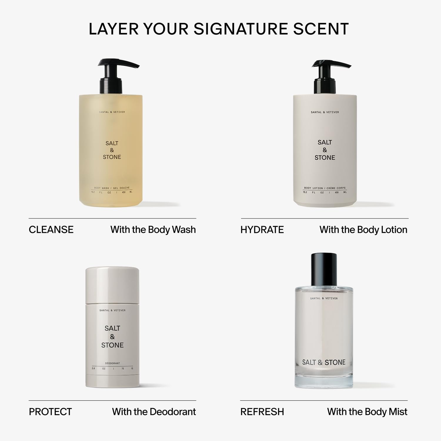 Salt & Stone vegan cruelty-free badge emphasizing clean, ethical body care.