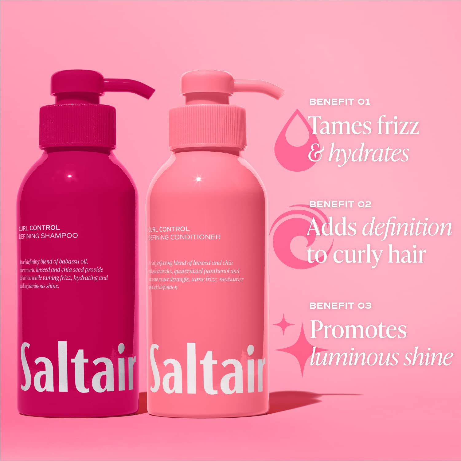 Saltair Curl Control Encrespamiento reducido para uso diario