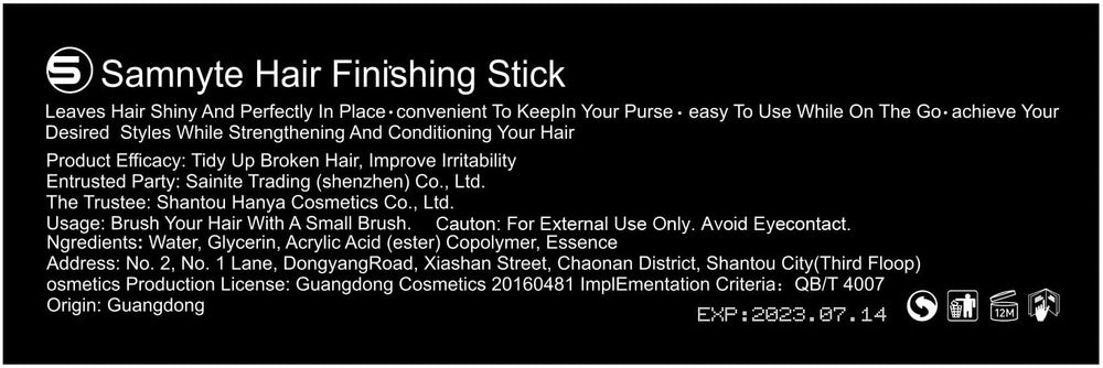 Samnyte Flyaways Hair Stick, uso diario para controlar pelos rebeldes rápidamente.