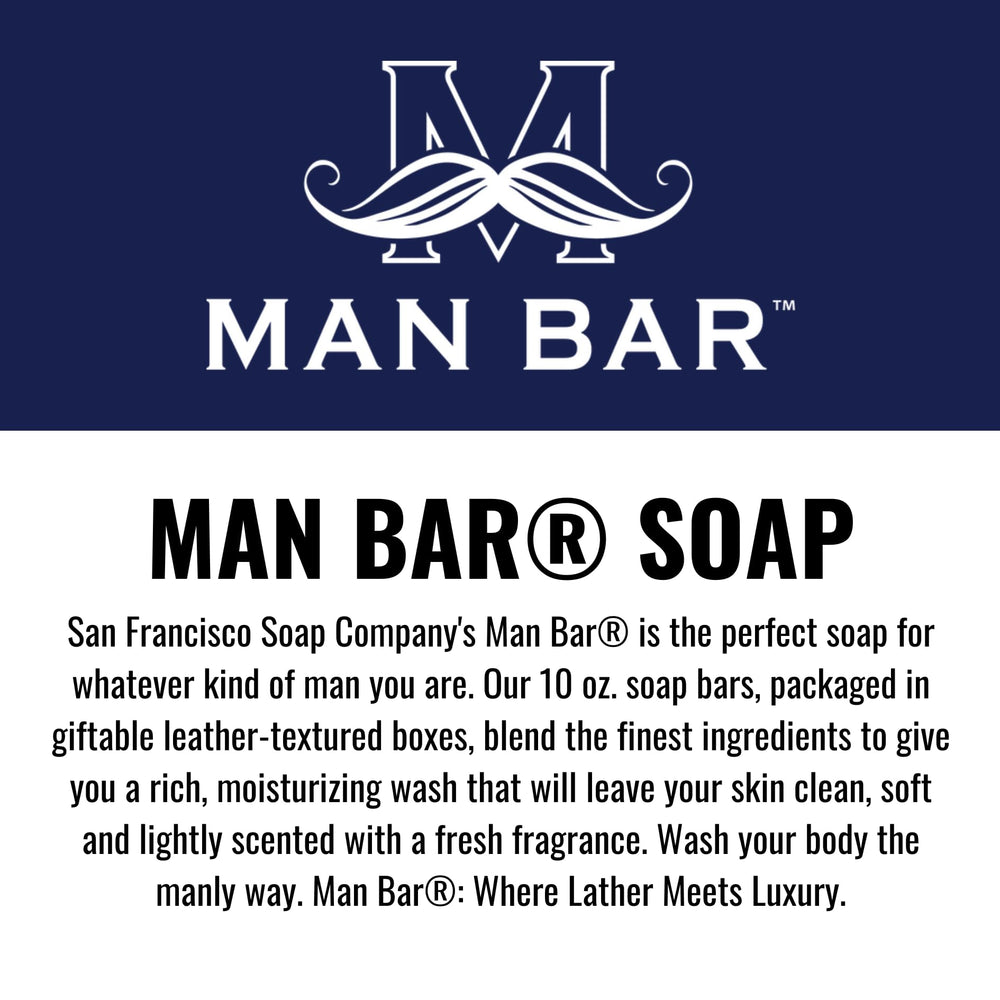 San Francisco Soap Company barra hombre almizcle exótico y sándalo en ducha.