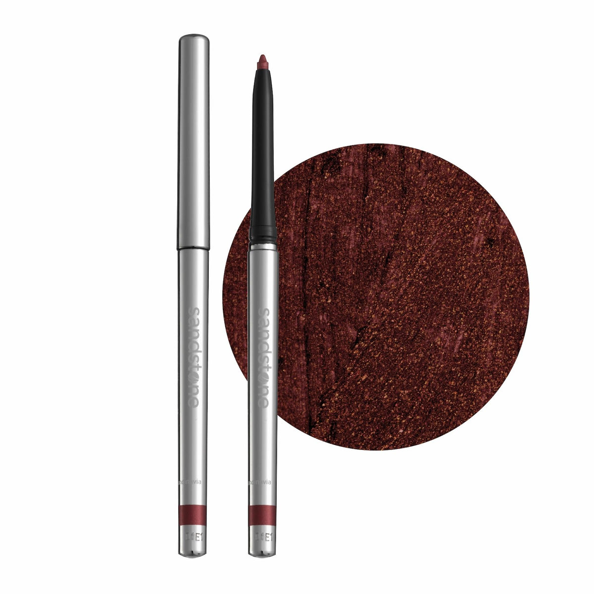 Sandstone Scandinavia lapiz delineador metalico rojo impermeable para ojos definidos todo el dia