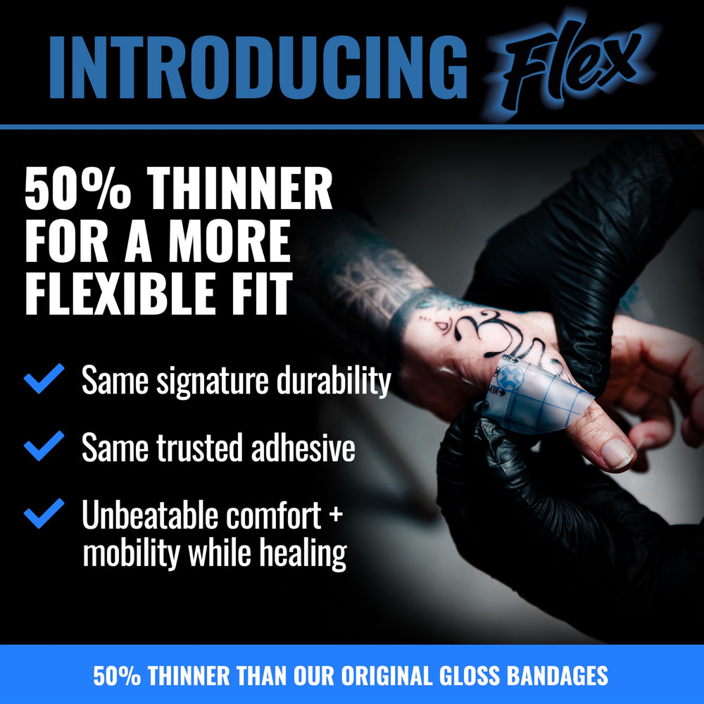 Saniderm Flex: superficie mate para un aspecto limpio y sin reflejos.